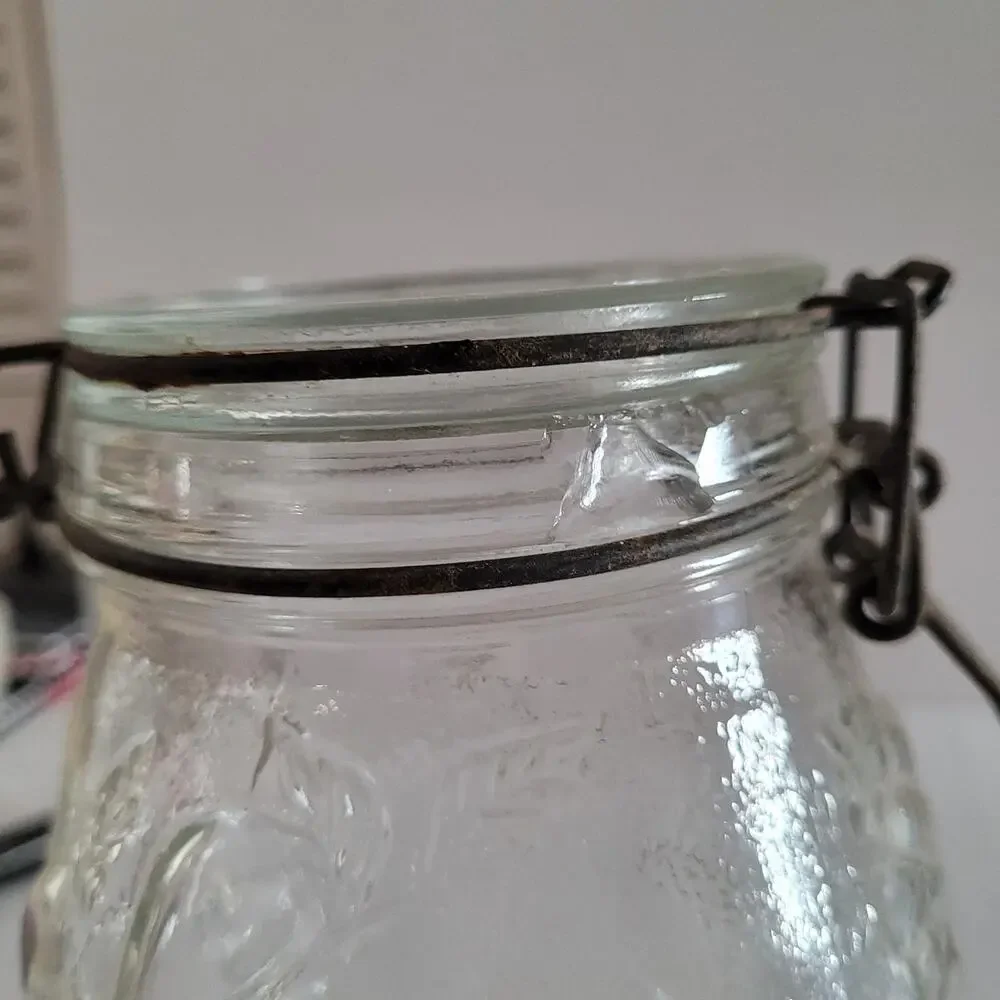 Vintage Fruit Texture Glass Jar - 9x4 inches